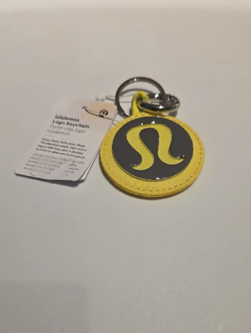 lululemon athletica Yellow and Black Logo Keychain Card Holder NWT